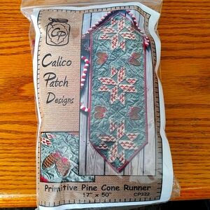 Calico Patch Designs Primitive Pine Cone Table Runner Kit